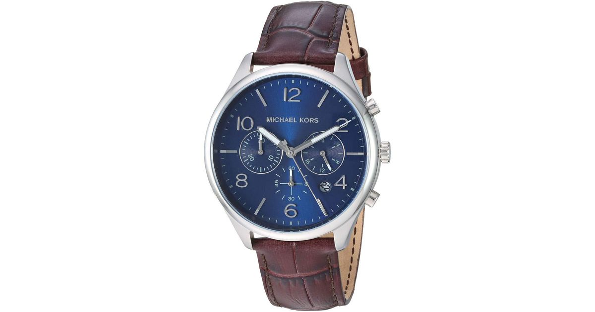 Michael Kors Leather Merrick - Mk8636 (brown) Watches for Men - Lyst