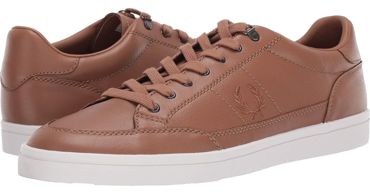 fred perry deuce leather trainers