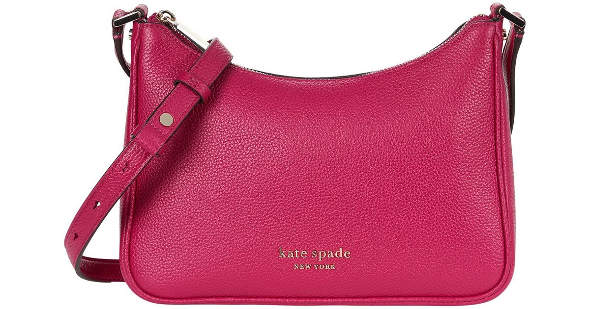 Kate Spade Bradley Pebbled Leather Medium Crossbody in Pink Lyst