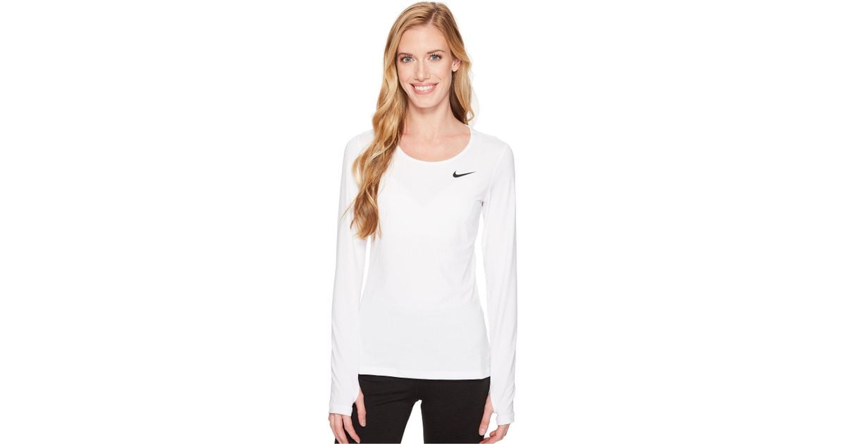 nike women's pro mesh long sleeve training top