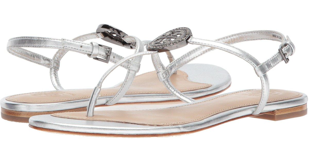 silver tory burch sandals