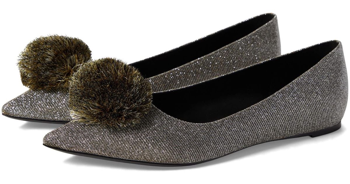 Kate Spade Amour Pom Flat in Black | Lyst