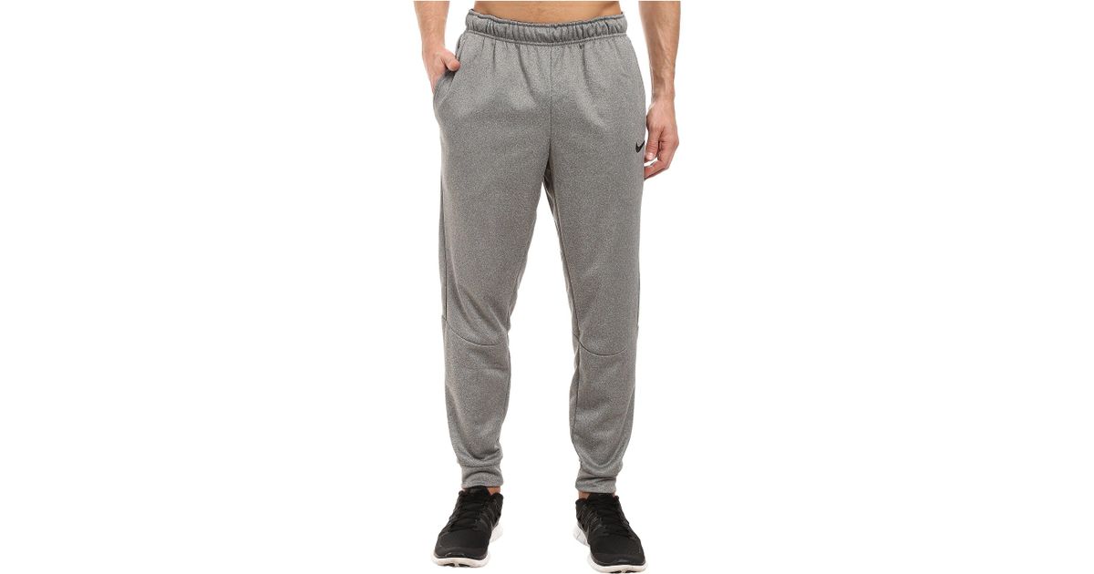 Nike Synthetic Therma Tapered Training Pant (carbon Heather/black) Men's Casual Pants in Gray