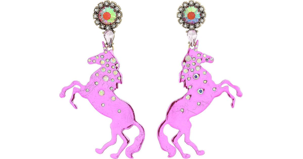 pink unicorn earrings