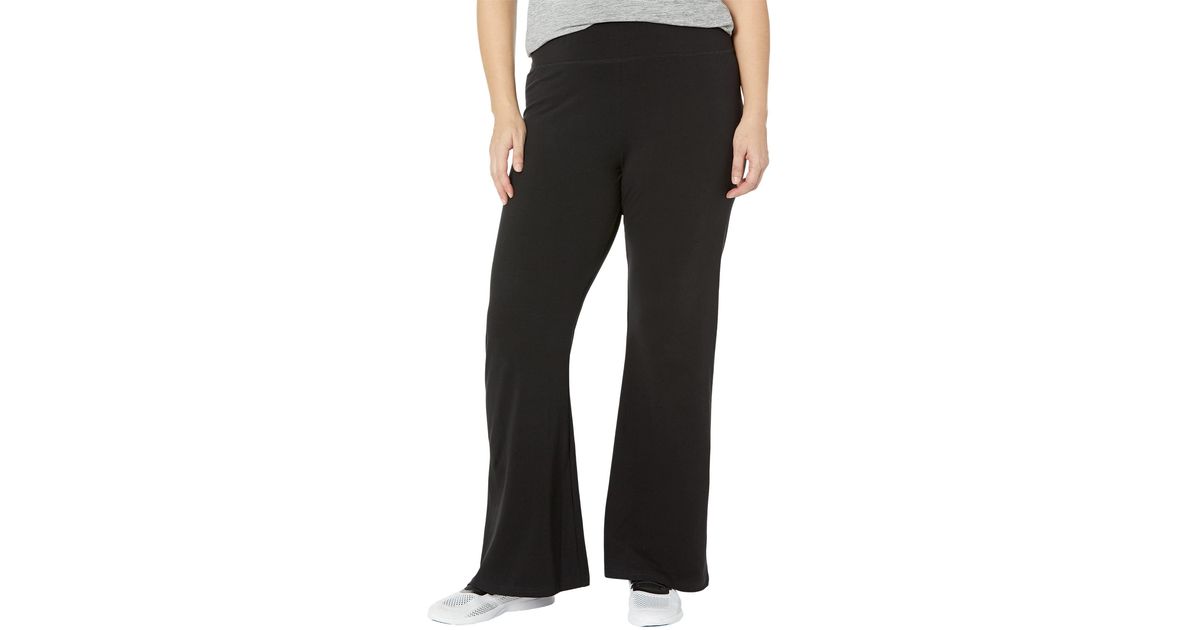 Jockey Plus Size Cotton Stretch Yoga Flare Pants in Black | Lyst