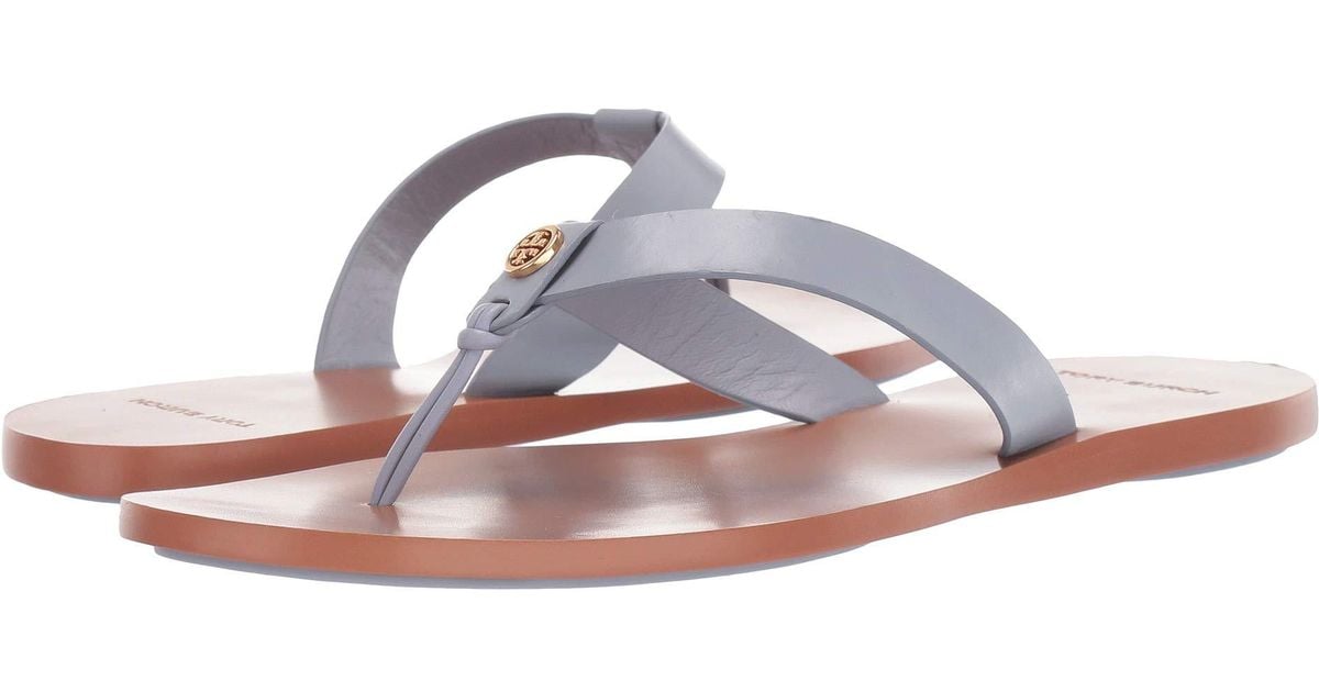 Tory Burch Leather Manon Thong Sandal (perfect Black) Women's Shoes in Cloud Blue (Blue) - Lyst