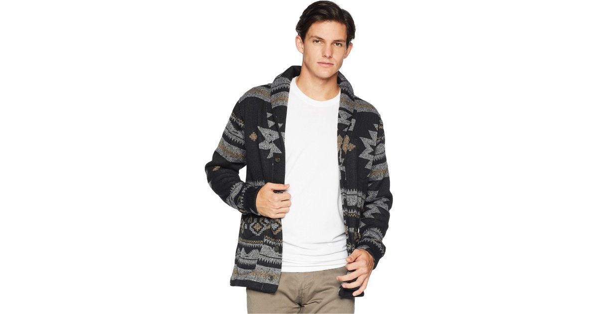 levi's men's reverve geometric fleece cardigan