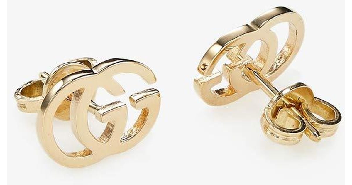 Gucci Double-g Stud Earrings in Gold (Metallic) | Lyst