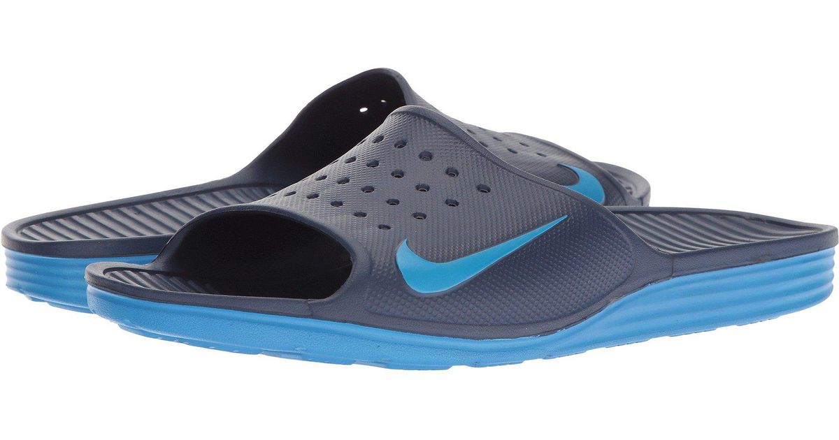 Nike Solarsoft Slide in Blue for Men | Lyst