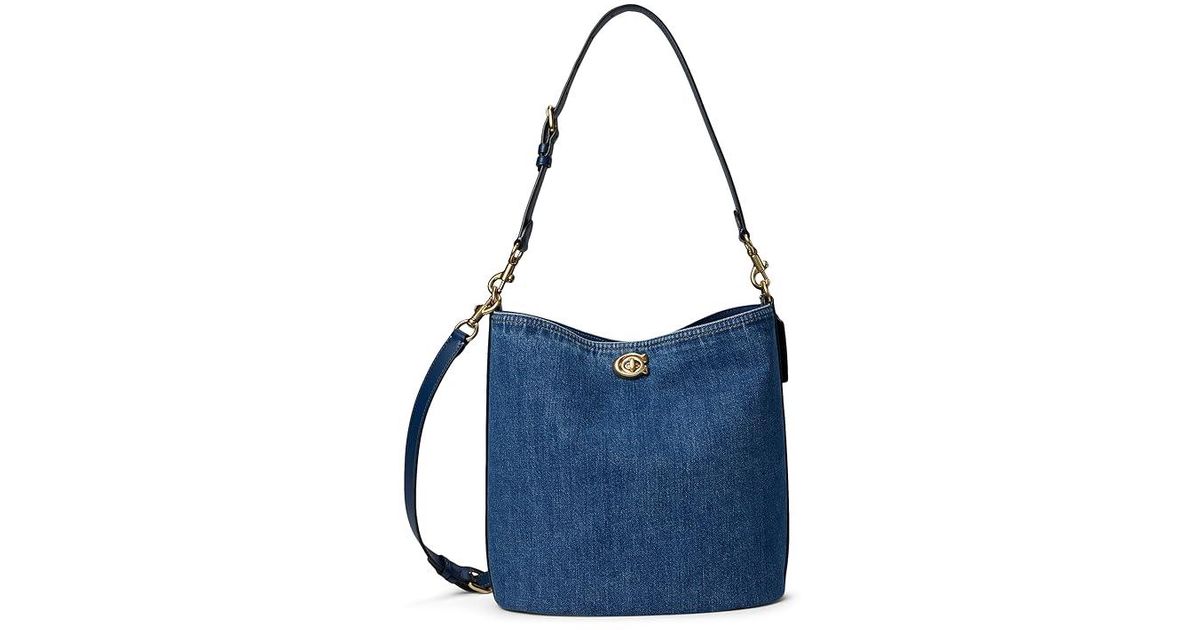 【COACH】Willow Soft Small Denim Bucket Bag COACH Willow Denim Bucket Bag | Bloomingdale's