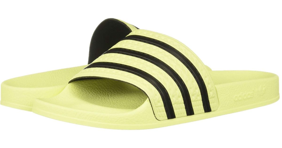 adidas yellow slides