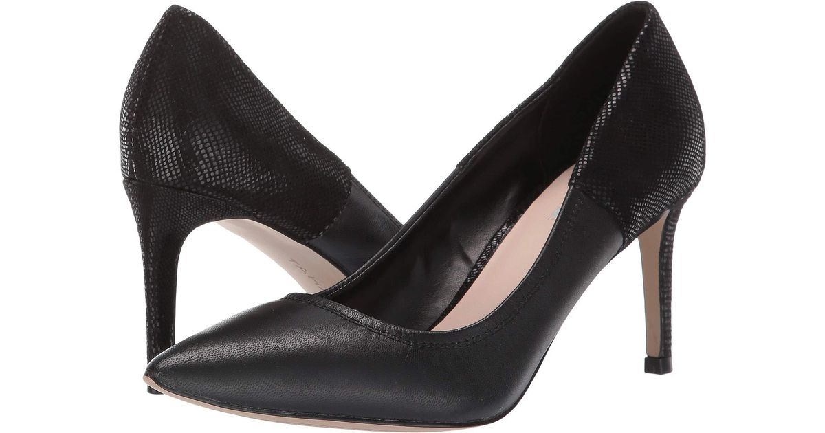 Tahari Peyton Pump (black Leather/snake) Women's Shoes | Lyst