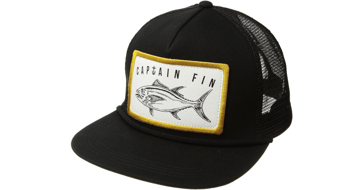 Captain Fin Cotton Tuna Hat in Black 