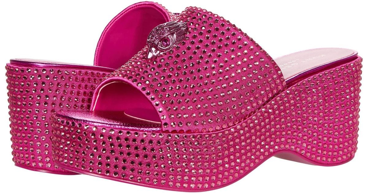 Kurt Geiger Rubber Kensington Wedge Mule in Pink Lyst