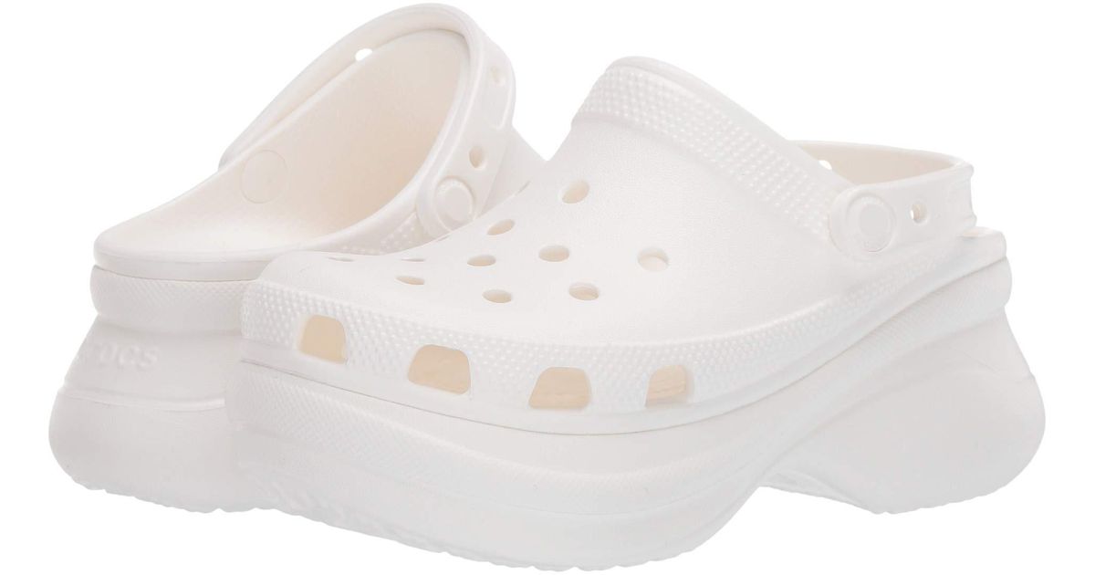 white bae crocs