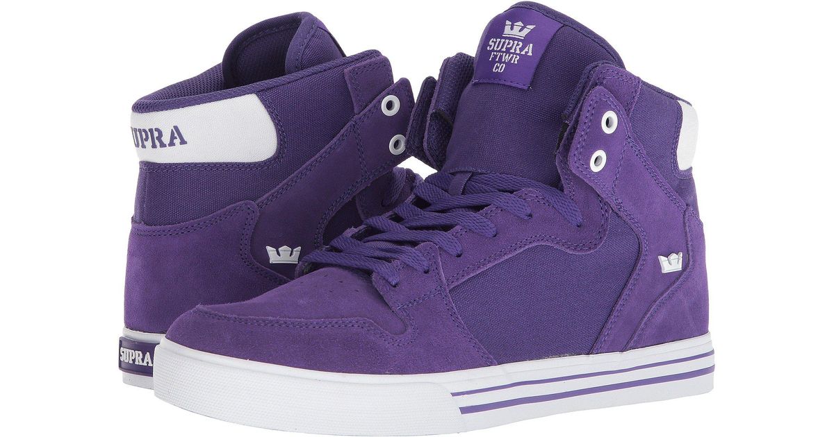 Supra Vaider (charcoal/white) Skate Shoes in Purple | Lyst