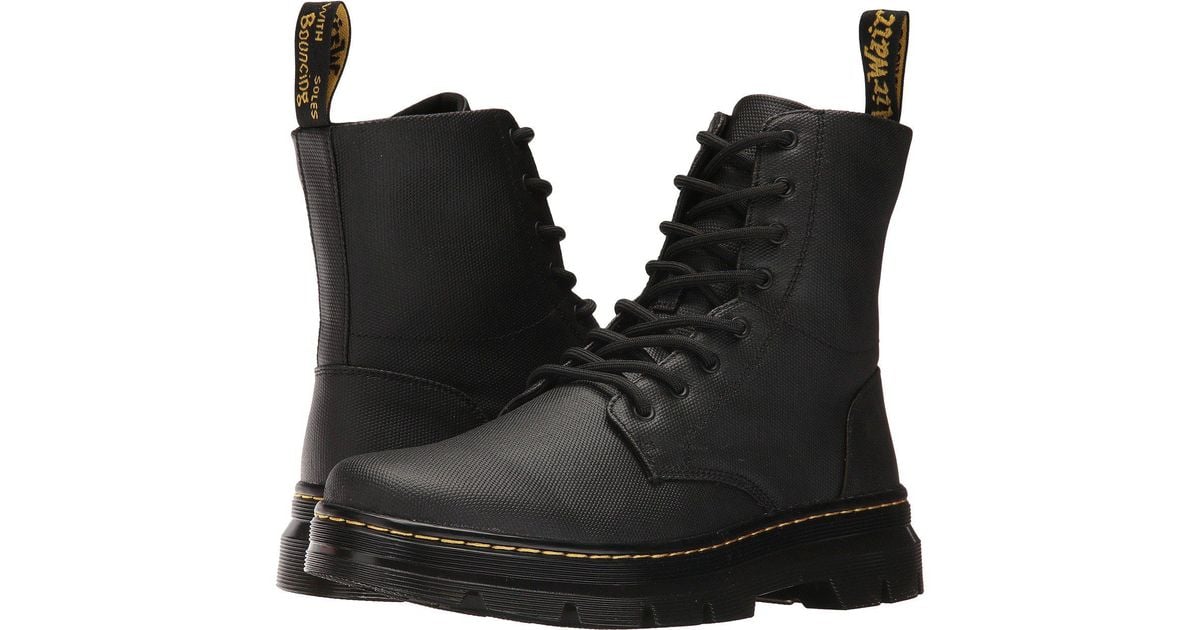 dr martens combs tech 8 eye boots in black