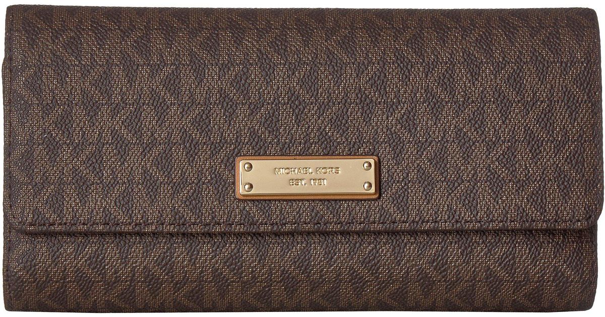 MICHAEL Michael Kors Checkbook Wallet (brown) Wallet Handbags | Lyst