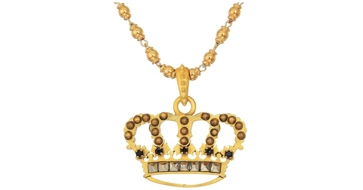 Dolce & Gabbana Crown Necklace in Gold (Metallic) Lyst
