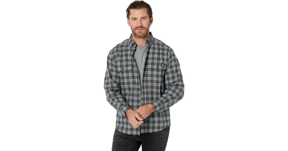 Wolverine Glacier Lite Flannel Shirt in Gray for Men | Lyst