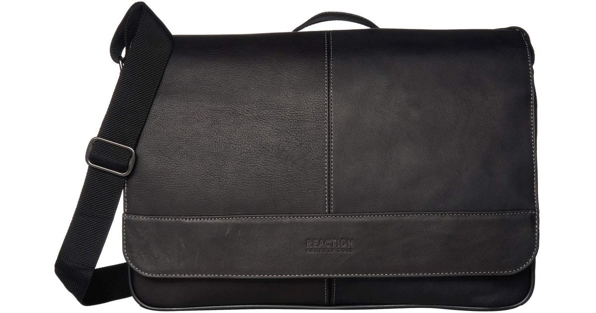 Kenneth Cole Reaction Colombian Leather 15 Rfid Messenger Bag In Kenneth Cole Reaction Colombian Leather