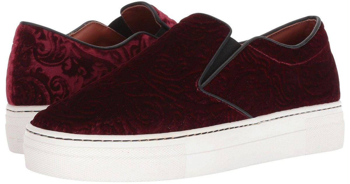 velvet slip on sneakers womens