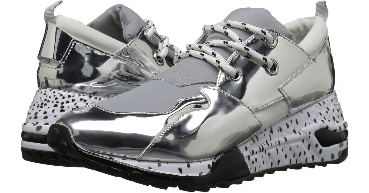 steve madden cliff sneakers silver