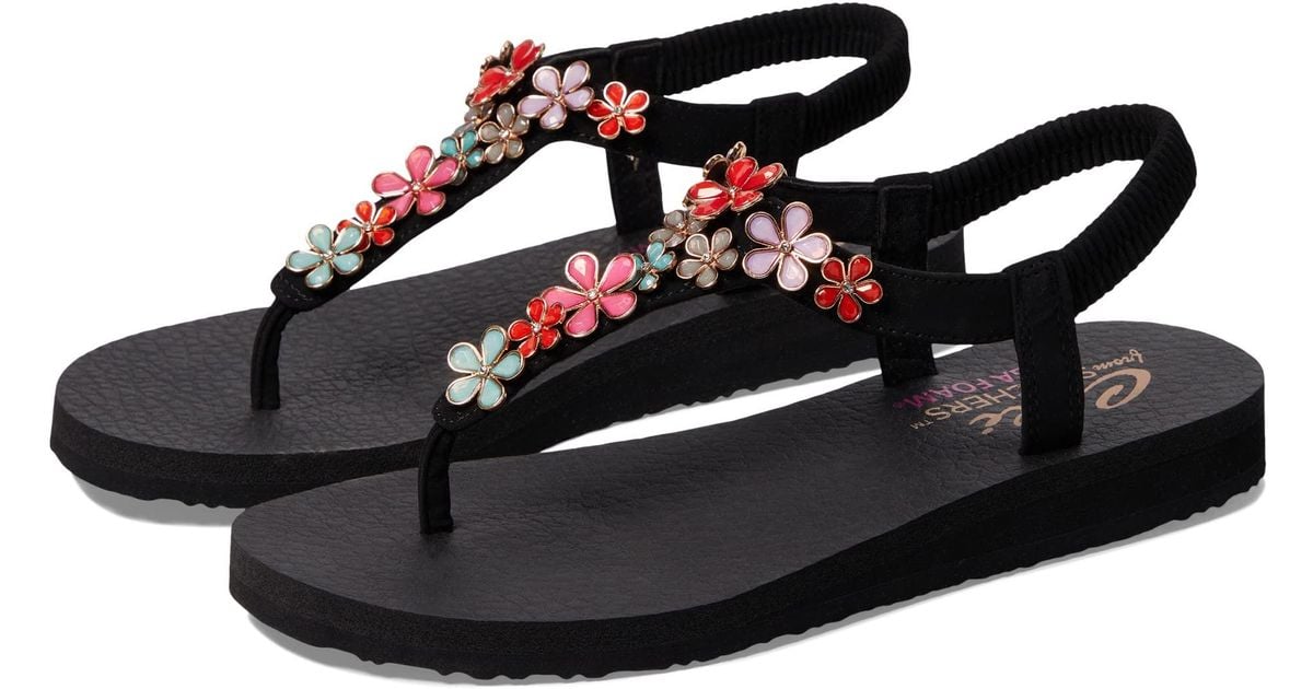 Skechers Meditation - Glass Daisy in Black | Lyst