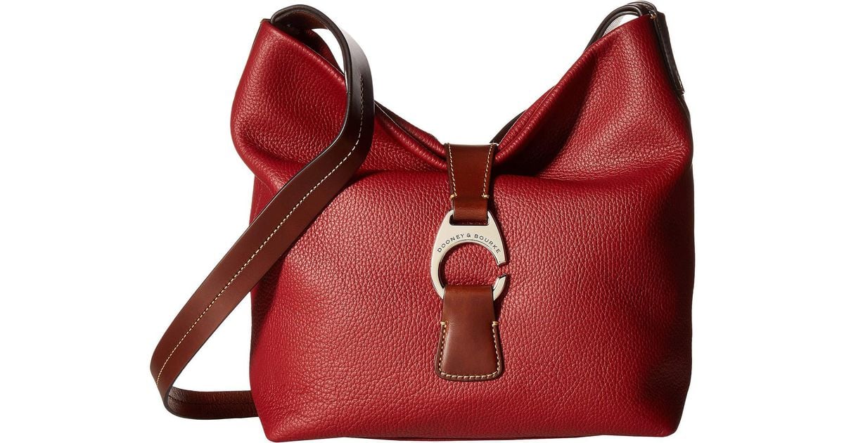 Dooney & Bourke Leather Derby Crossbody Hobo in Red Lyst