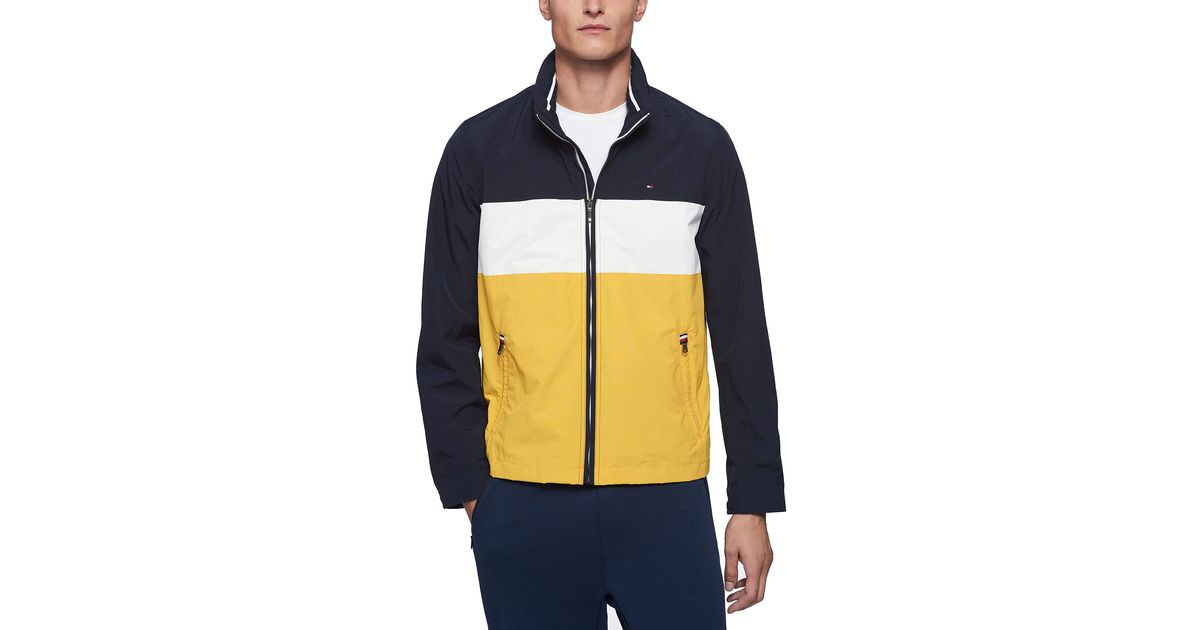 Tommy Hilfiger mens Stand Collar Lightweight Yachting Jacket
