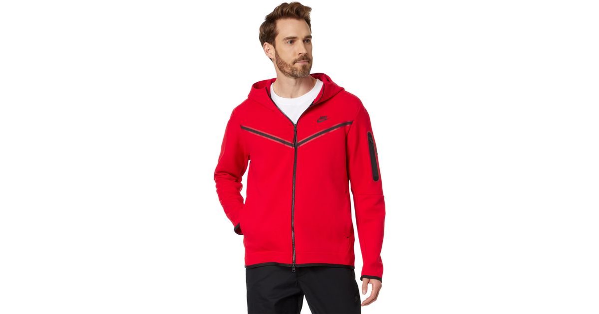 Nike Sportswear Tech Fleece Windrunner in Red for Men | Lyst