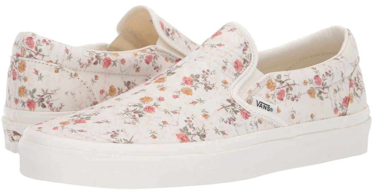 Vans Rubber Vintage Slip-on Floral & Marshmallow Womens Shoes | Lyst