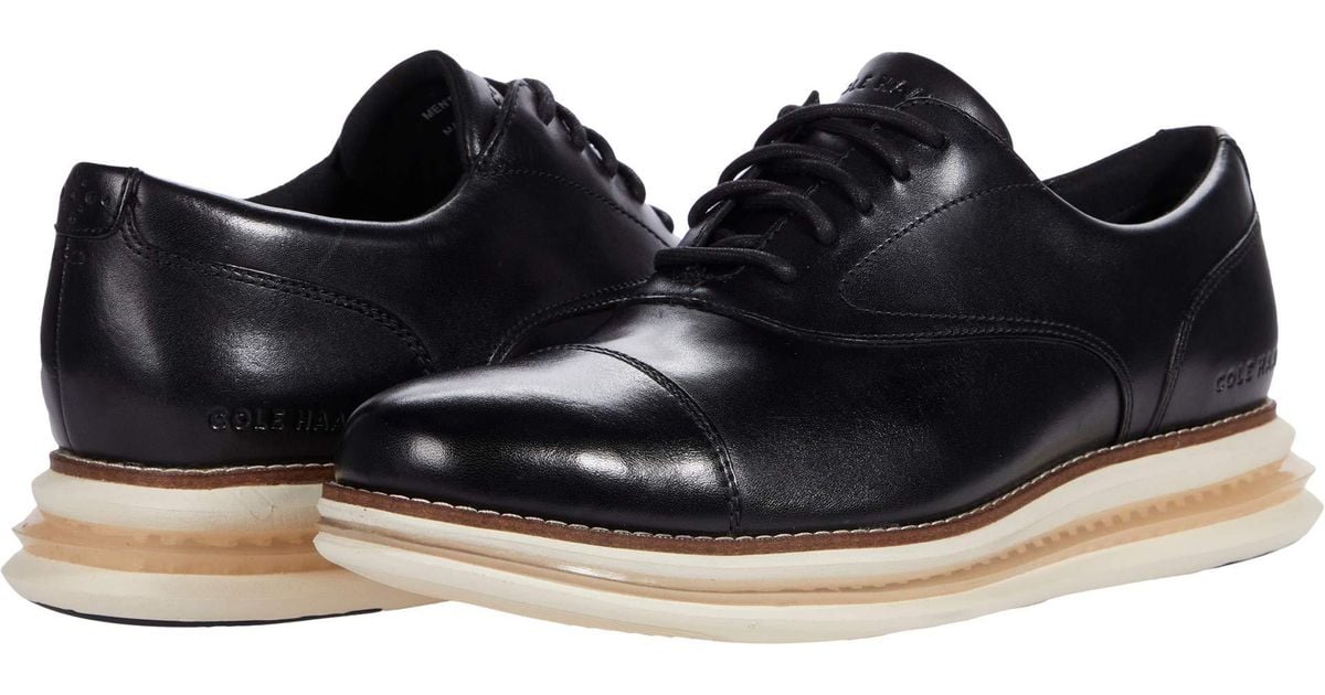 cole haan watson black cap toe oxfords
