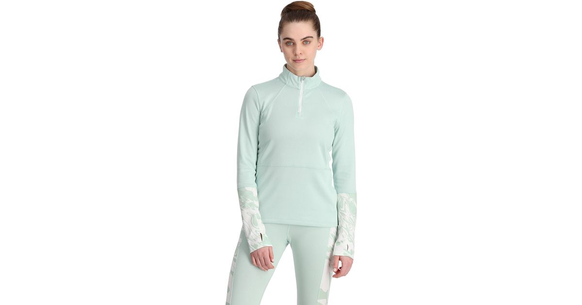 Spyder Charger 1/2 Zip in Blue Lyst