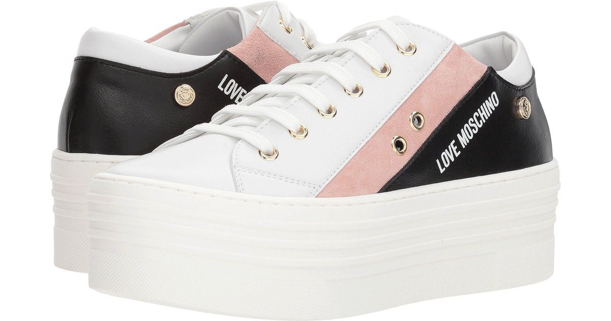 Love Moschino Leather Platform Sneakers 