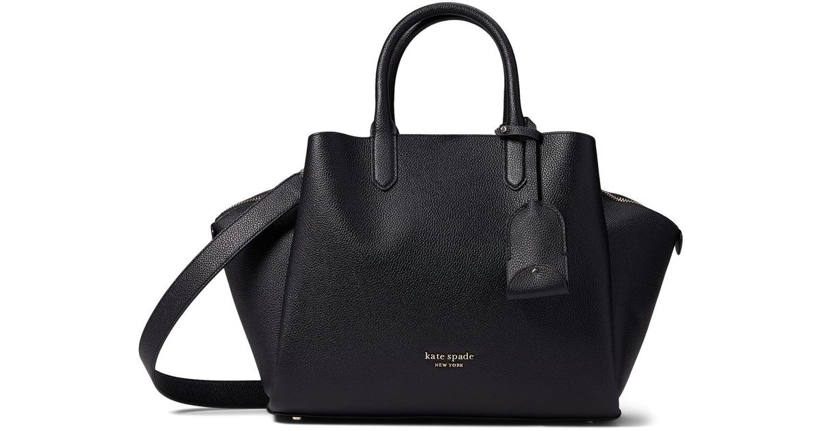 Kate Spade Avenue Refined Grain Leather Medium Satchel in Black Lyst