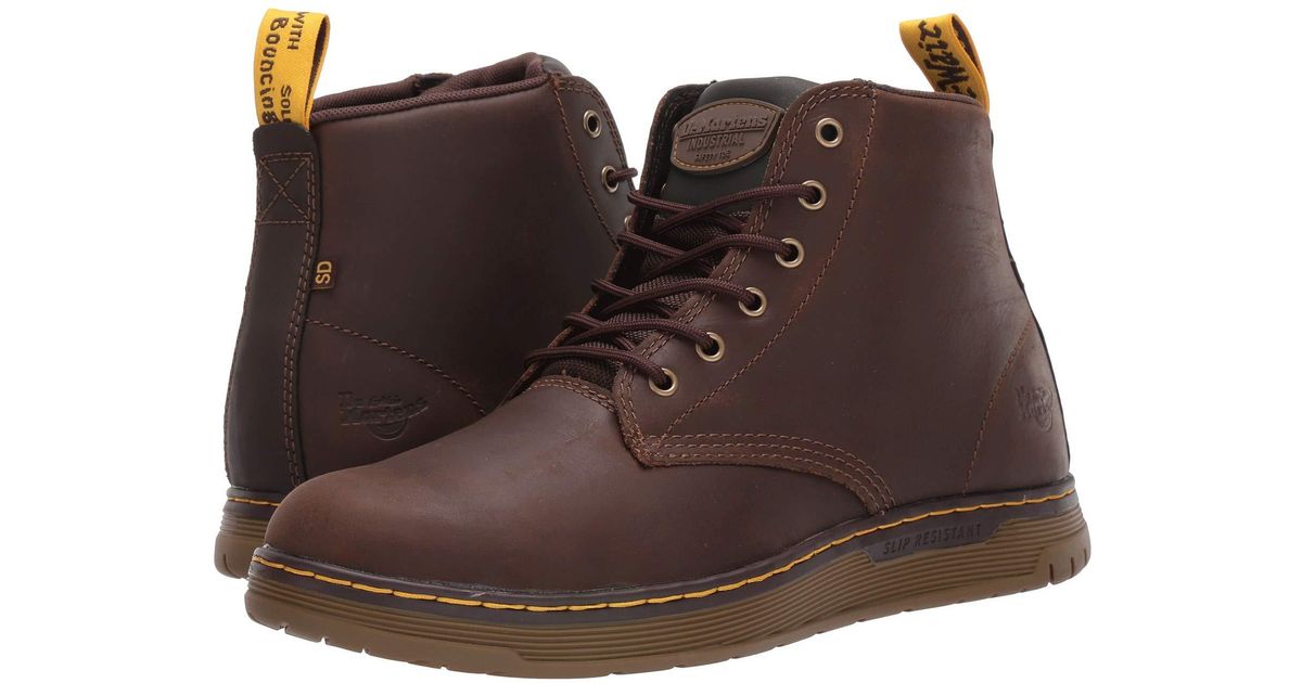 dr martens ledger slip resistant leather work boots