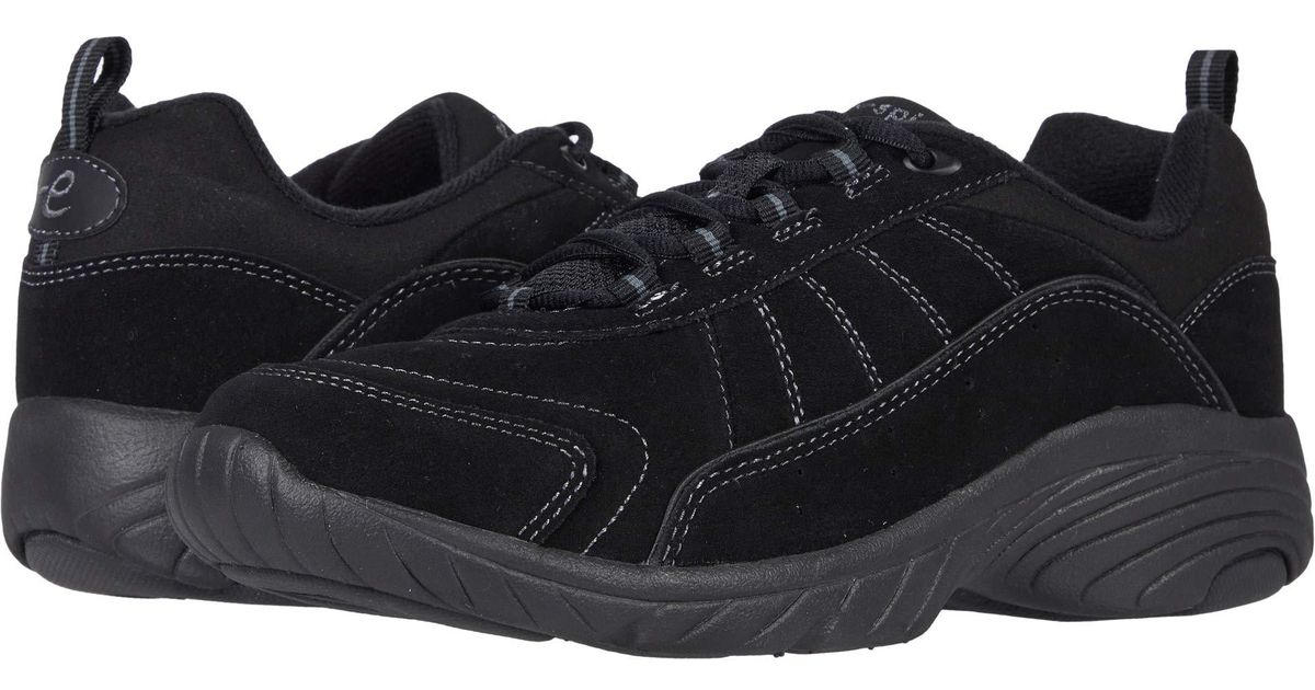 Easy Spirit Leather Punter in Black Lyst