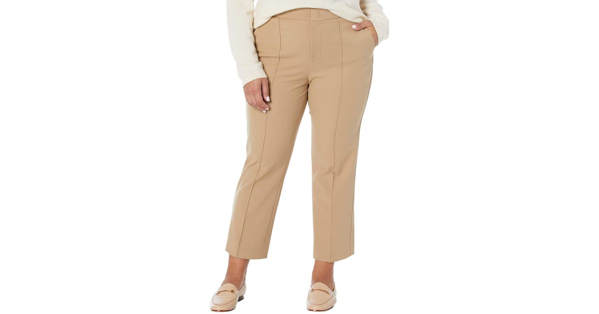 Vince Tapered Stove Pipe Pants in Natural | Lyst
