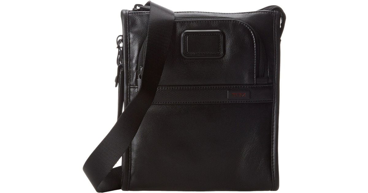 Tumi Alpha 2 - Leather Pocket Bag Small (black) Bags for Men | Lyst