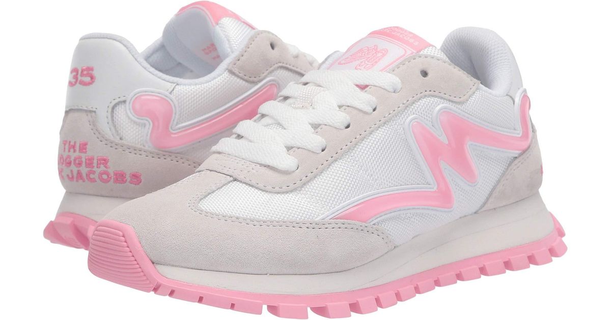 Marc Jacobs Synthetic The Jogger Sneakers in White (Pink) - Lyst