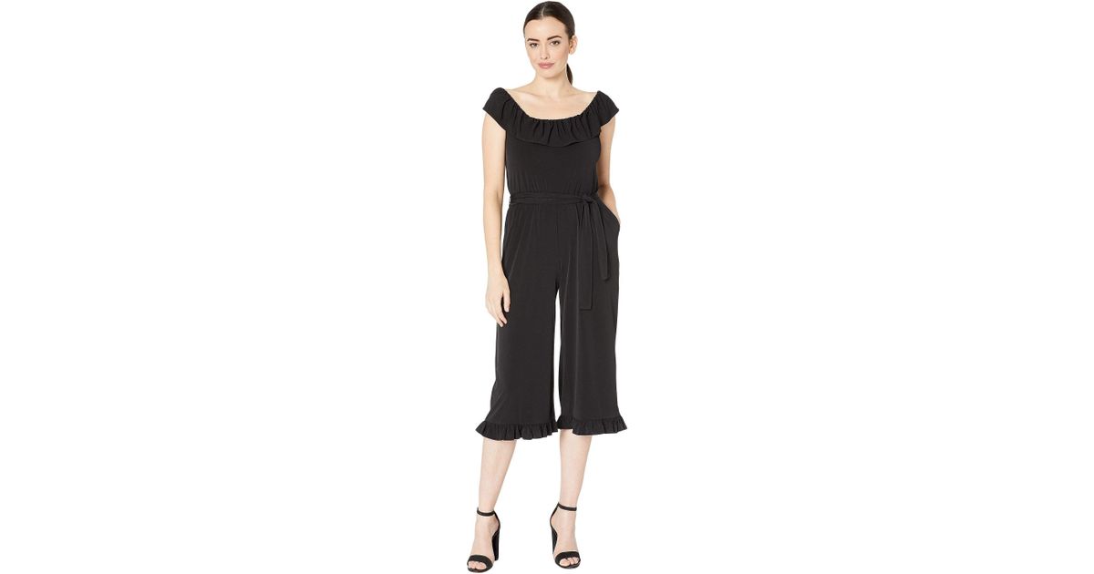 ruffle neck jumpsuit