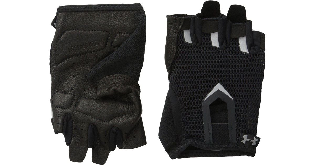 Armour Ua Half-finger Training Gloves in Black for Men | Lyst