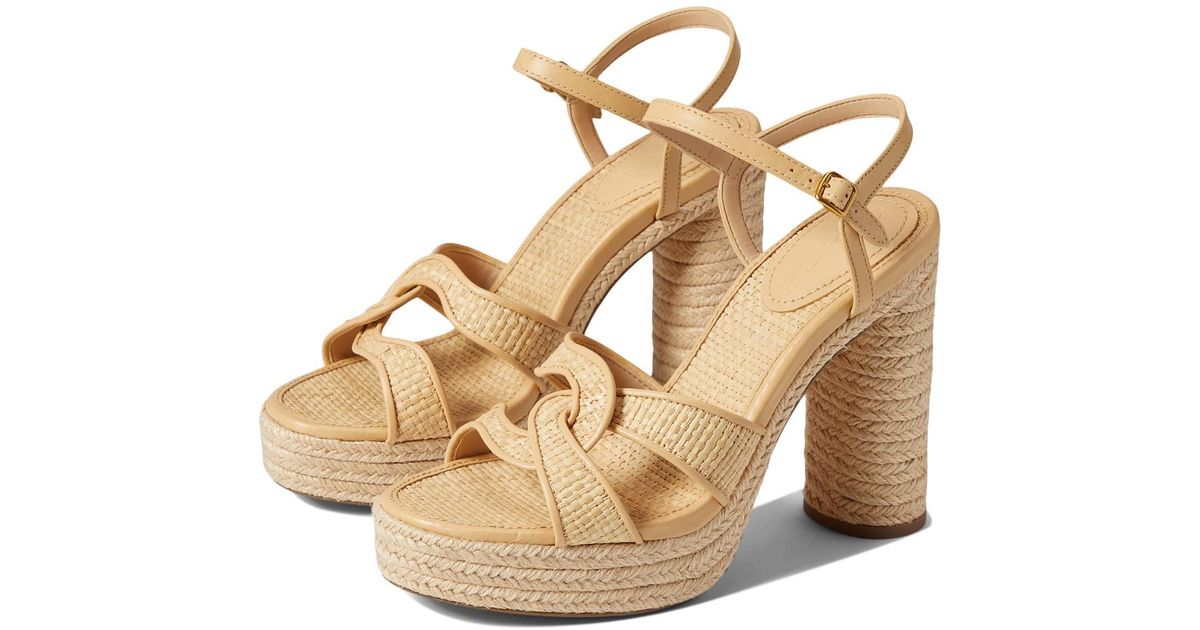 coach women's talina platform woven dress sandals