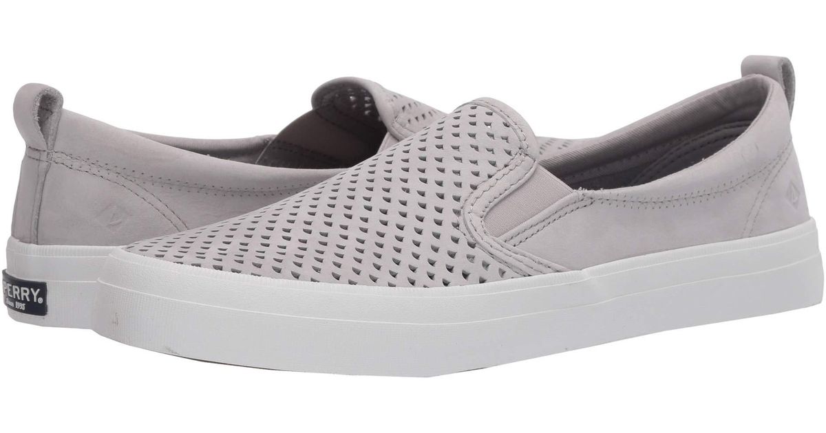 crest twin gore scalloped perforated sneaker