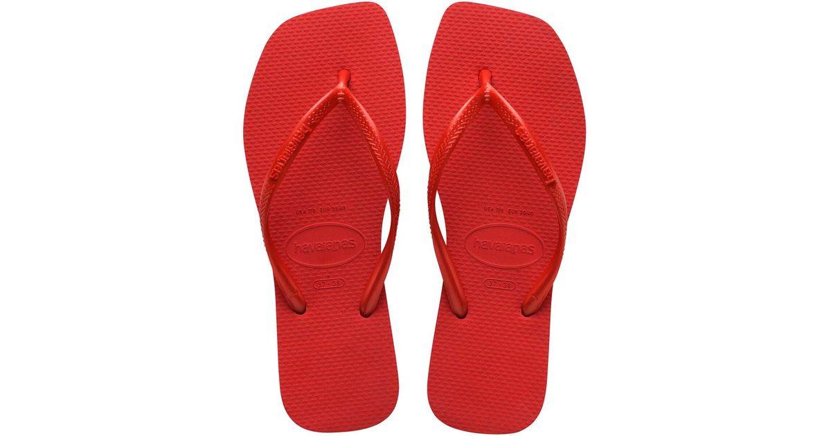 Havaianas Square Flip Sandal in Red | Lyst