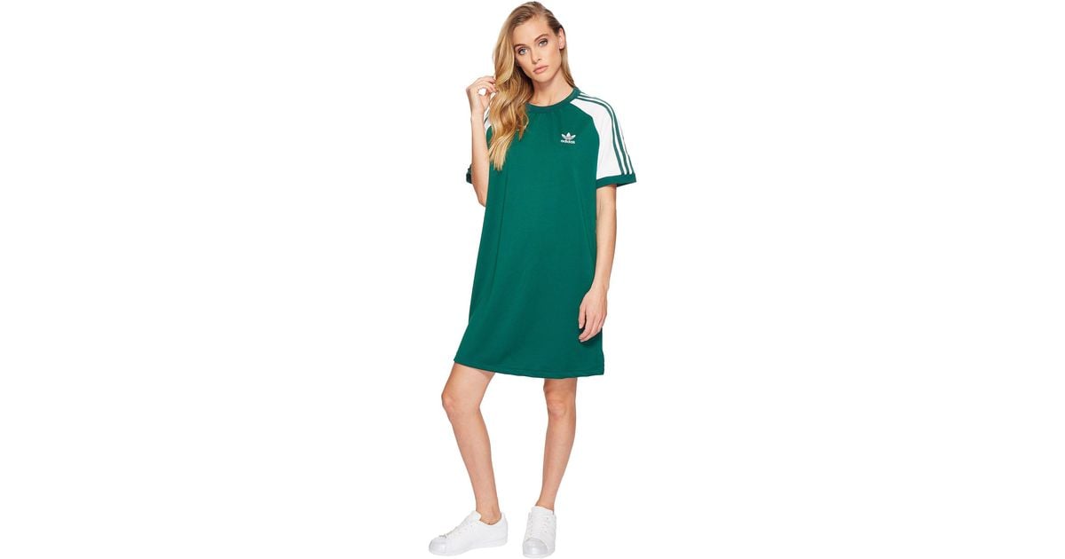 adidas Originals Cotton Raglan Dress (collegiate Green) Women's Dress - Lyst