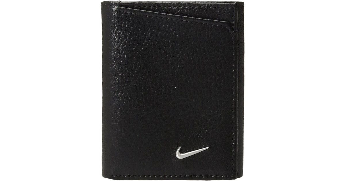 Nike Leather Trifold Wallet (brown) Wallet Handbags in Black for Men | Lyst