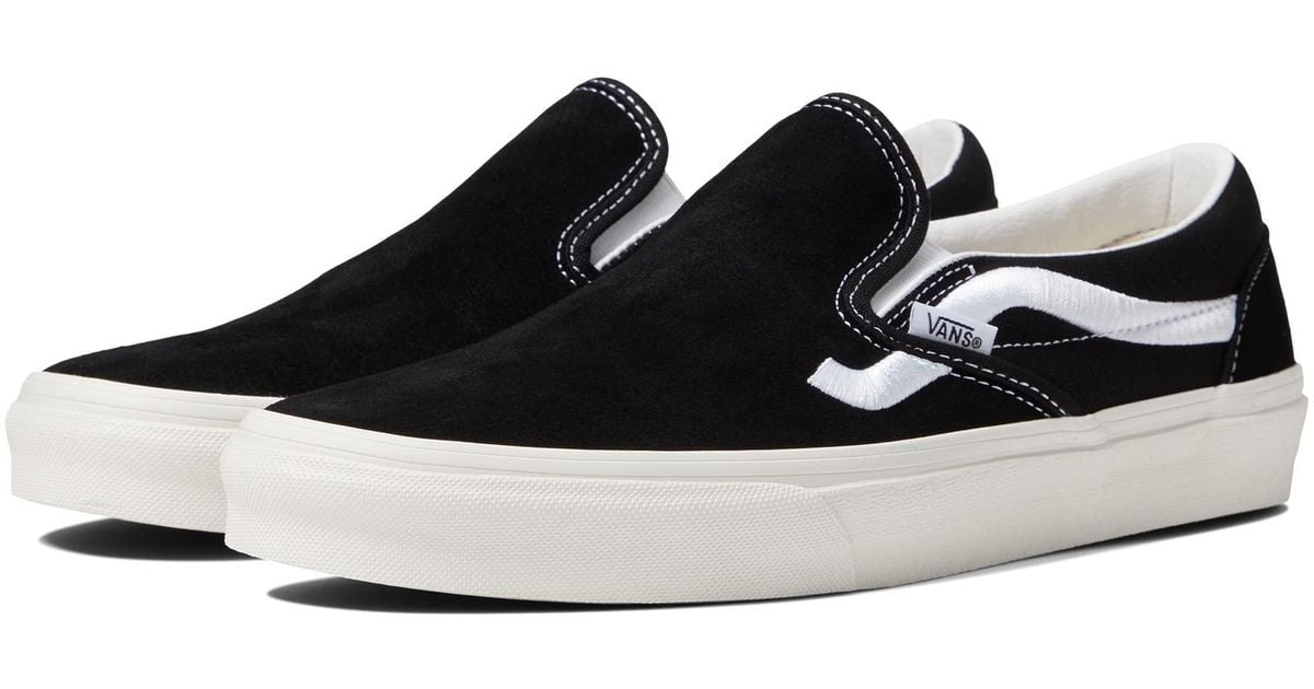 Vans Canvas Classic Slipon Sidestripe in Black Lyst