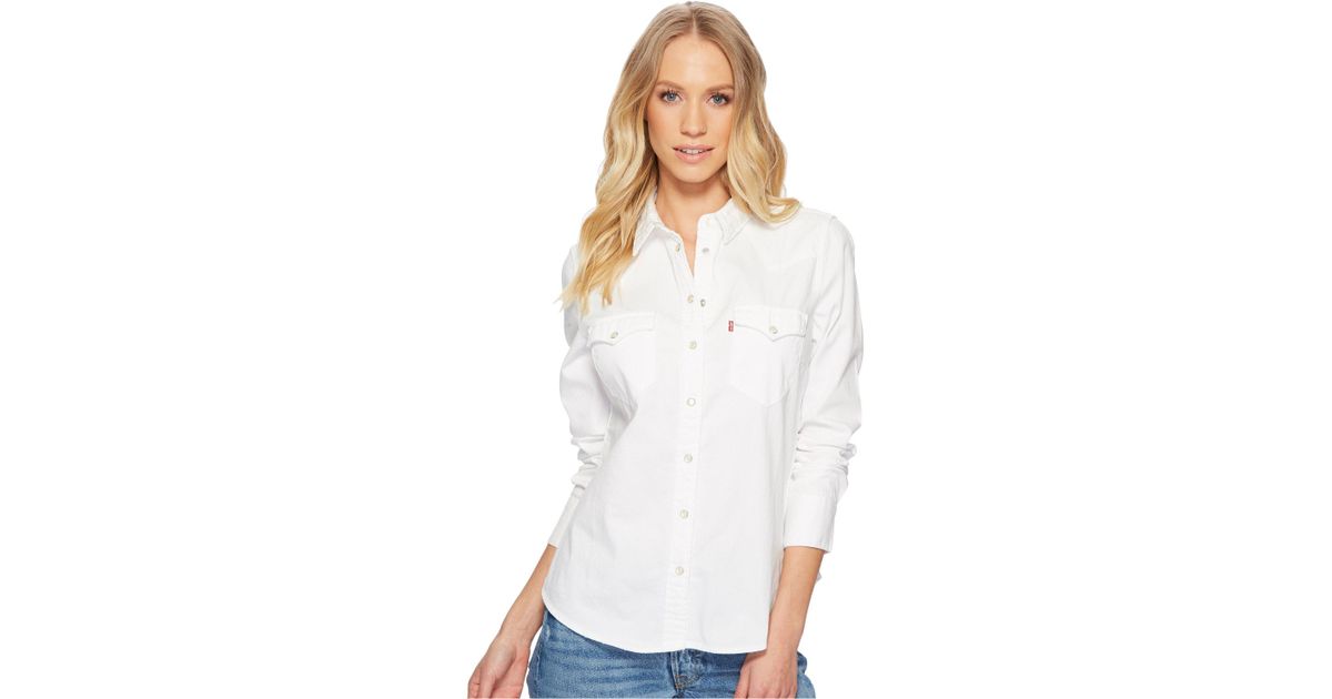 levis white blouse